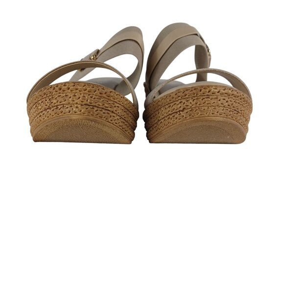 Tuscany Espadrille Wedge Heel Tan Open Toe Slip On Cork Womens Size 11 M Sandals - Picture 4 of 7